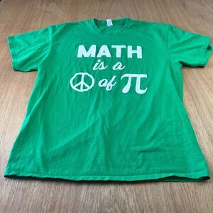 Port & Company Math Is A Piece Of Pi T Shirt XL Green Graphic Tee